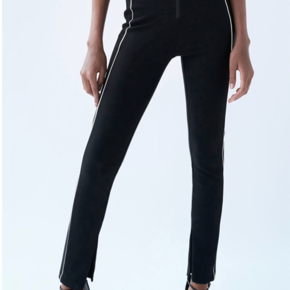 NWT Zara Water Repellant Zip leggings